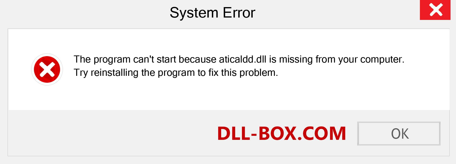  aticaldd.dll file is missing?. Download for Windows 7, 8, 10 - Fix  aticaldd dll Missing Error on Windows, photos, images