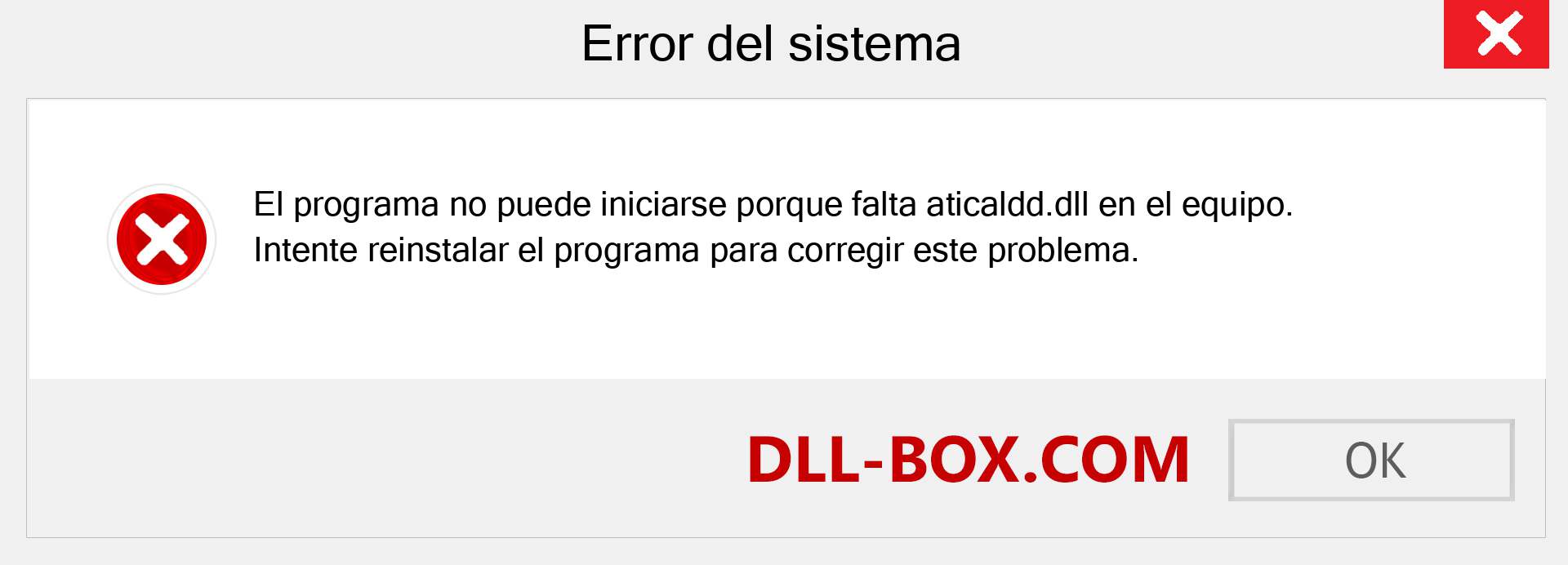 ¿Falta el archivo aticaldd.dll ?. Descargar para Windows 7, 8, 10 - Corregir aticaldd dll Missing Error en Windows, fotos, imágenes